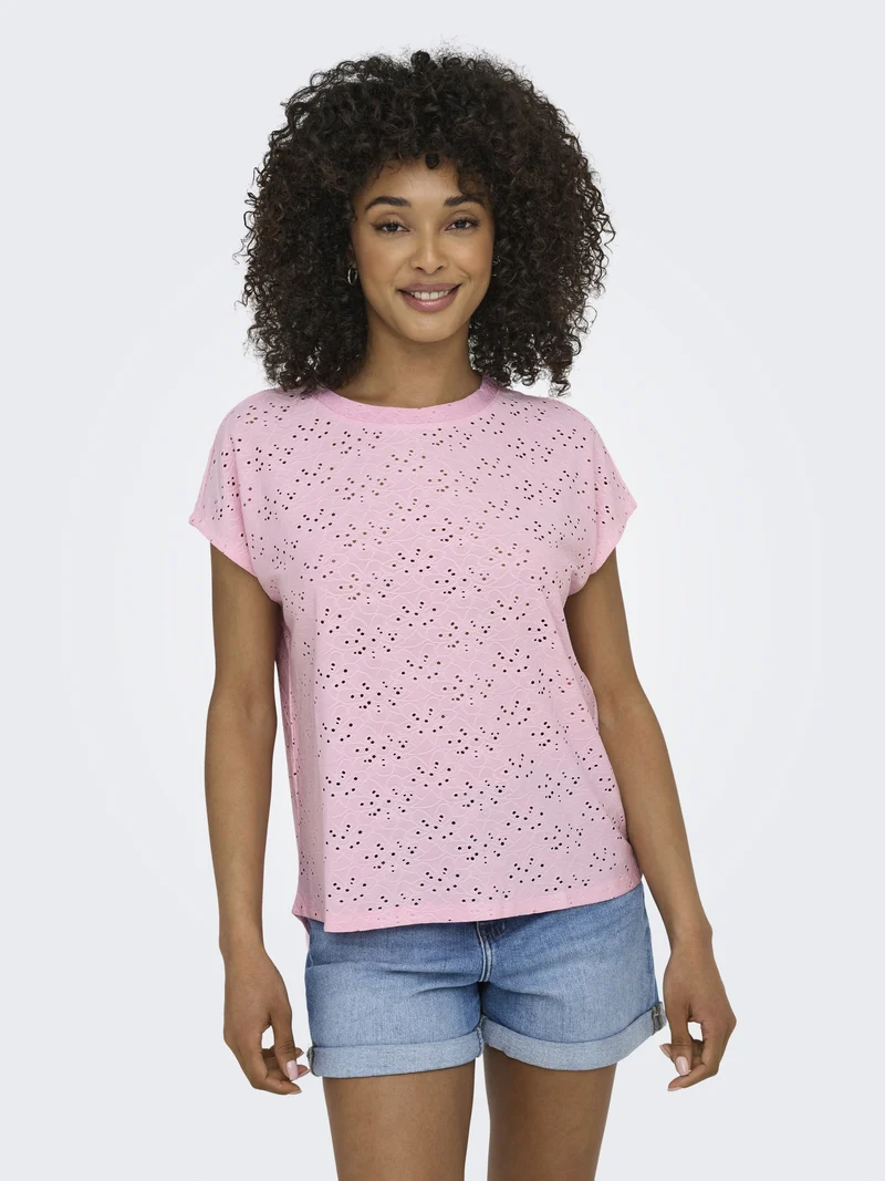 ONLSMILLA S/S TOP JRS NOOS, Roseate Spoonbill
