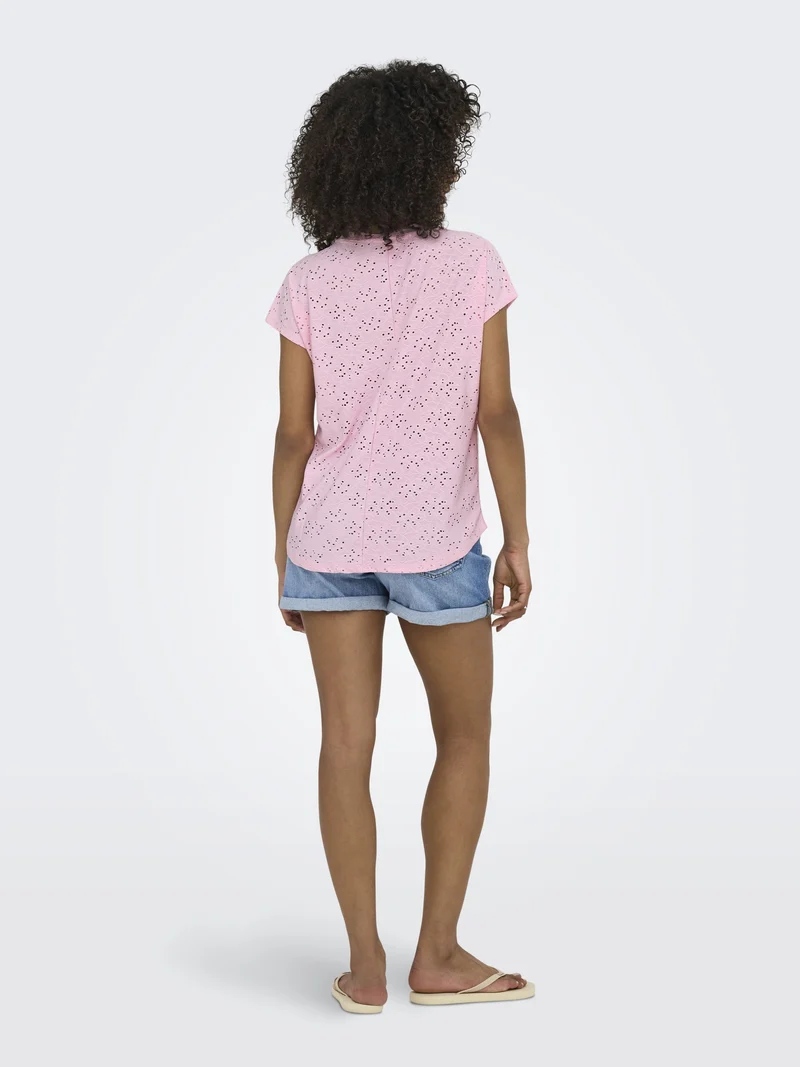 ONLSMILLA S/S TOP JRS NOOS, Roseate Spoonbill