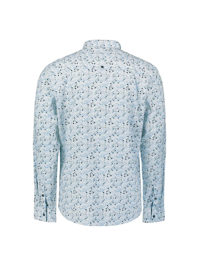 Shirt Allover Printed, Blue