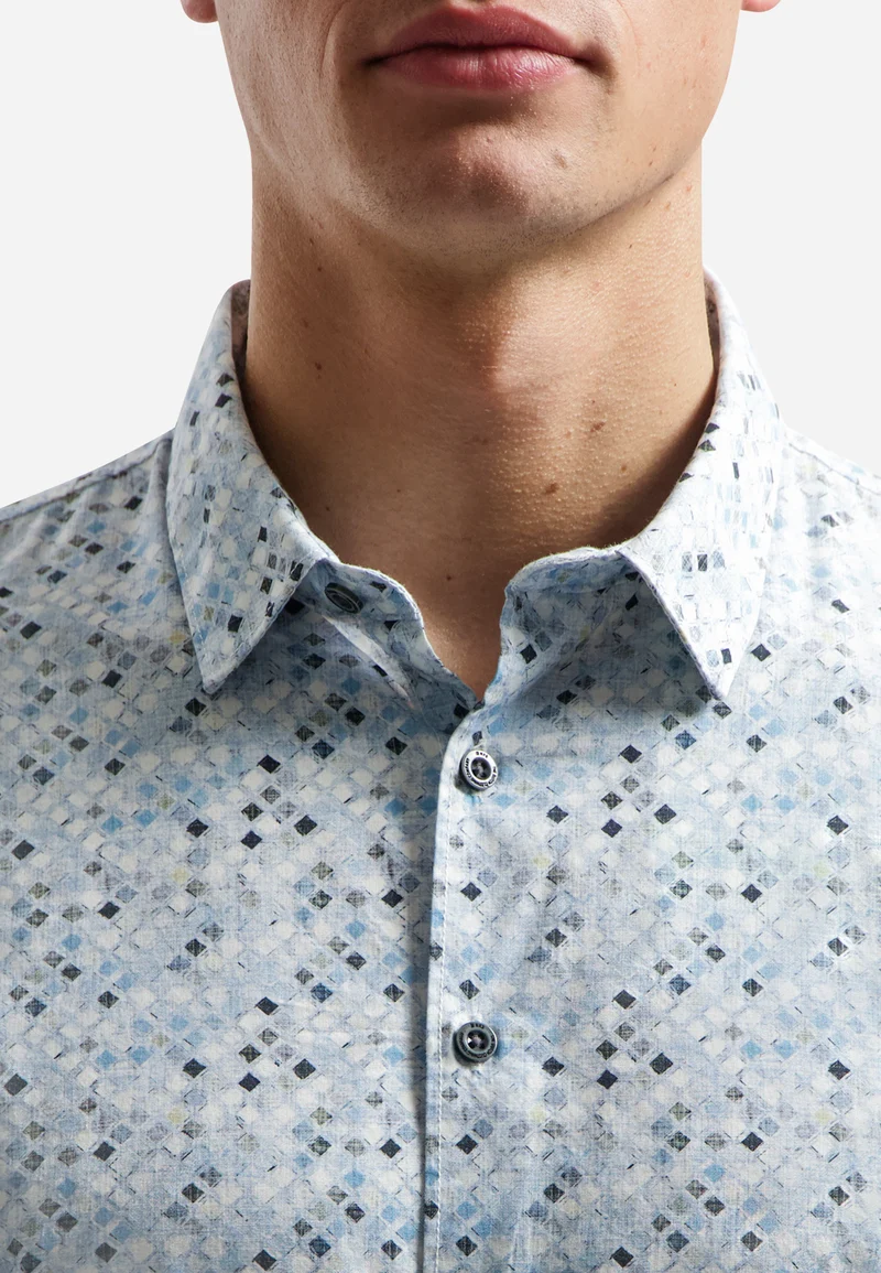 Shirt Allover Printed, Blue