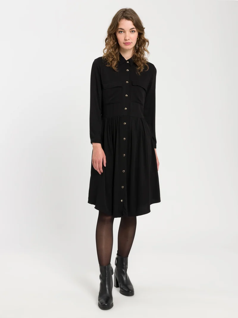 DAMEN SOLID KLEID