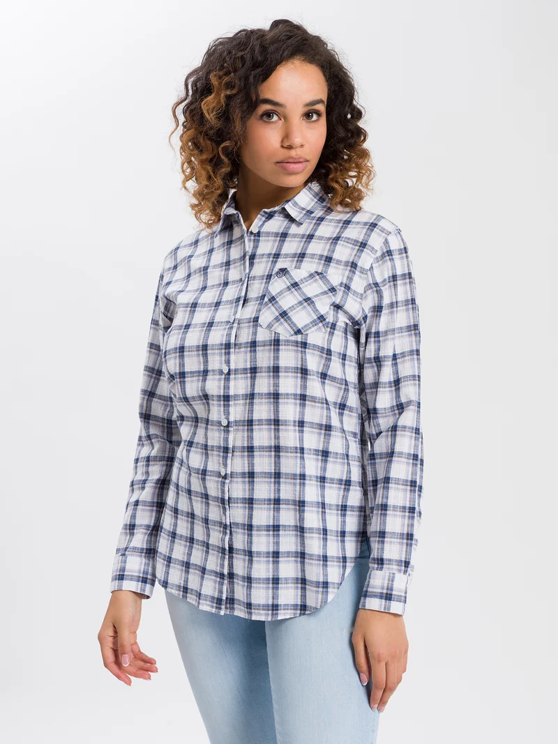 DAMEN CHECKED BLUSE