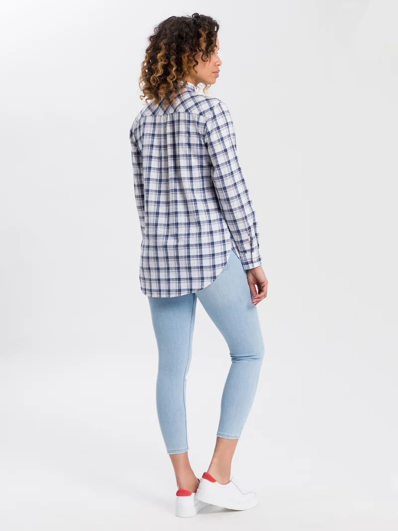 DAMEN CHECKED BLUSE