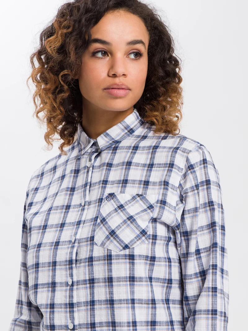 DAMEN CHECKED BLUSE