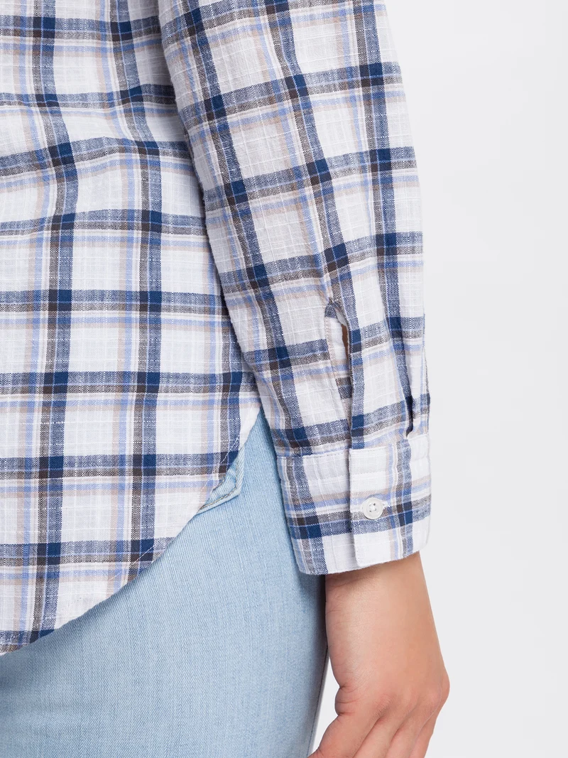 DAMEN CHECKED BLUSE