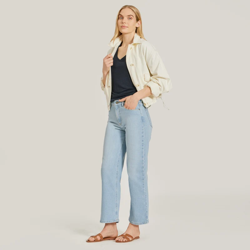 Cropped Straight Leg Hubert Jeans