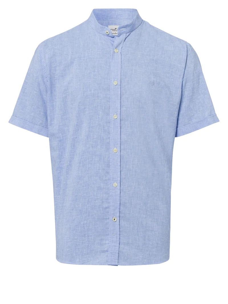 Herren Regular Langarmhemd blau