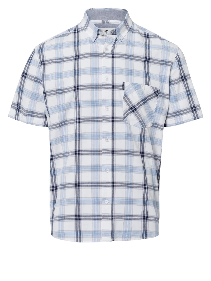 Herren Regular Hemd kariert in hellblau