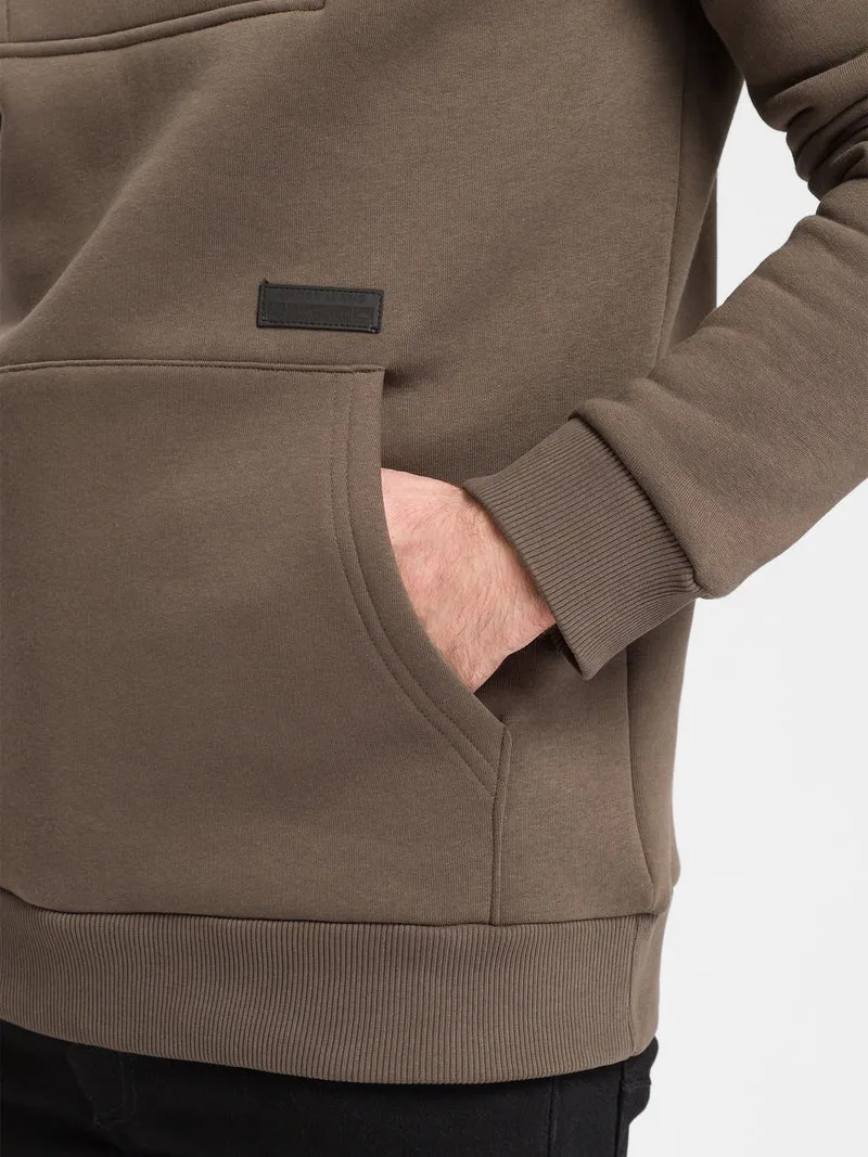 Herren Regular Hoodie mit Kängurutasche und Reißverschluß grün
