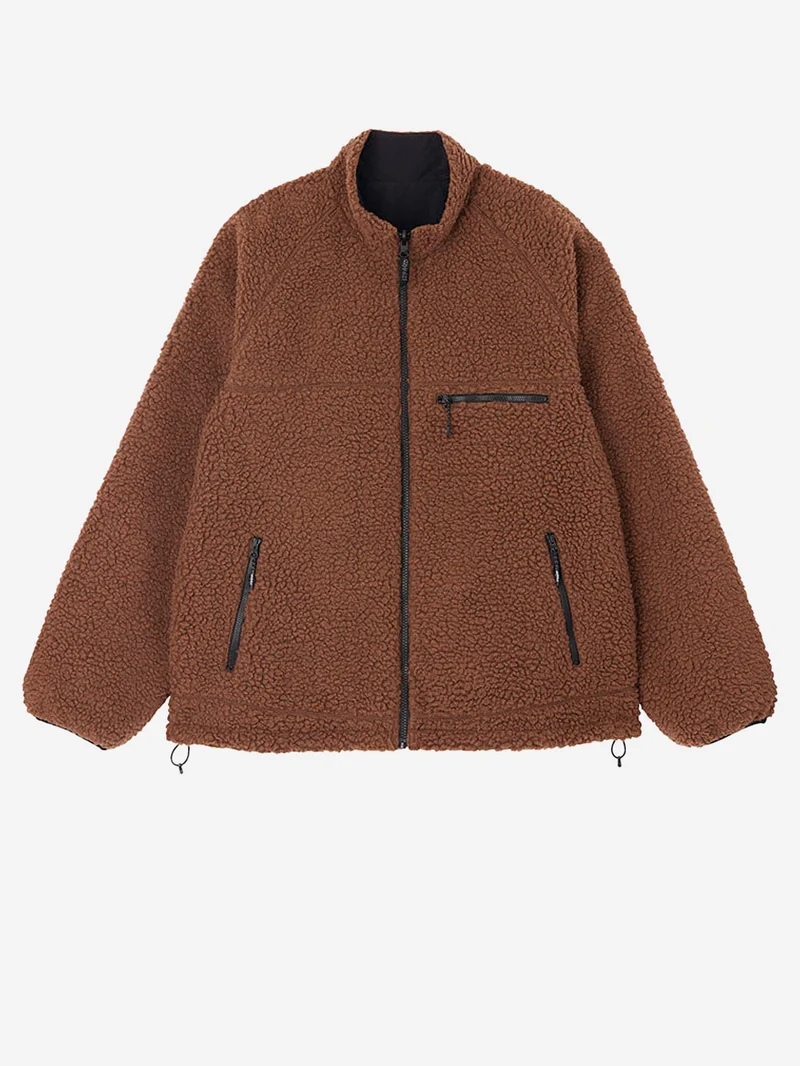 Giacca Reversibile Sherpa marrone