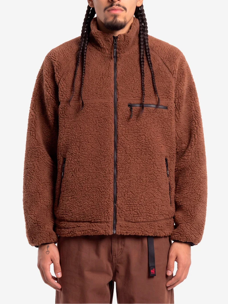 Giacca Reversibile Sherpa marrone