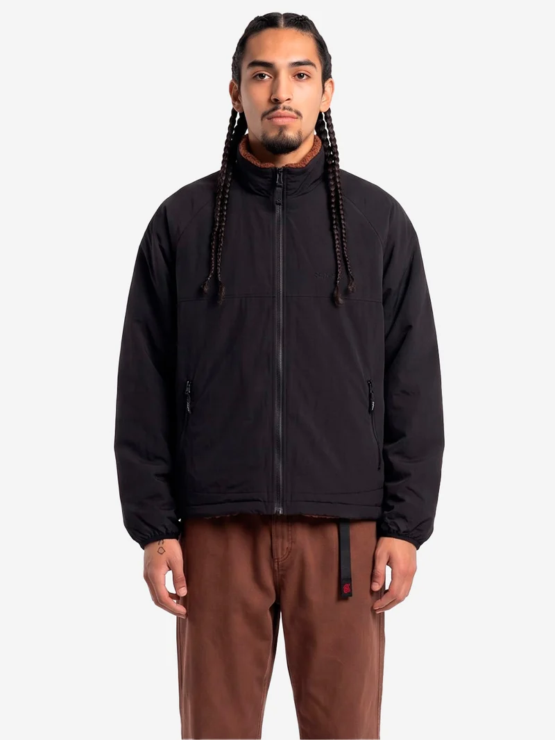 Giacca Reversibile Sherpa marrone