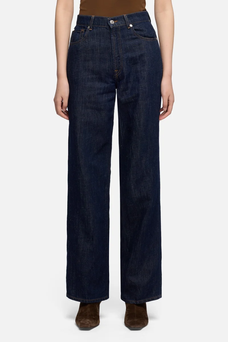 STOVEPIPE STRAIGHT in Indigo Linen Blossom