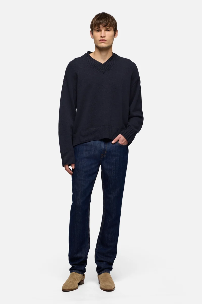 THE STRAIGHT in Indigo Linen Nocturnal