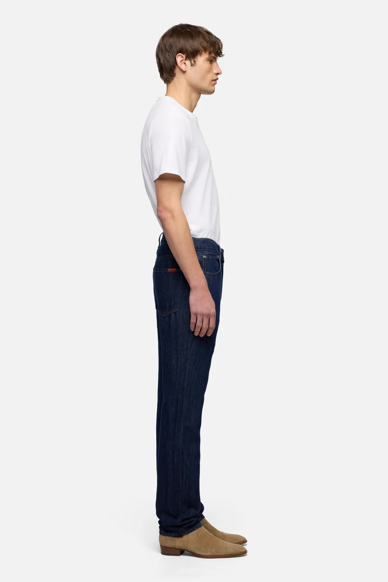 THE STRAIGHT in Indigo Linen Nocturnal