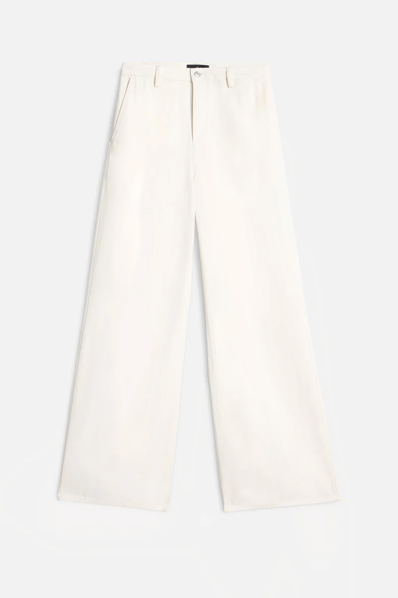 WIDE TROUSER in Denim Linen Ostuni