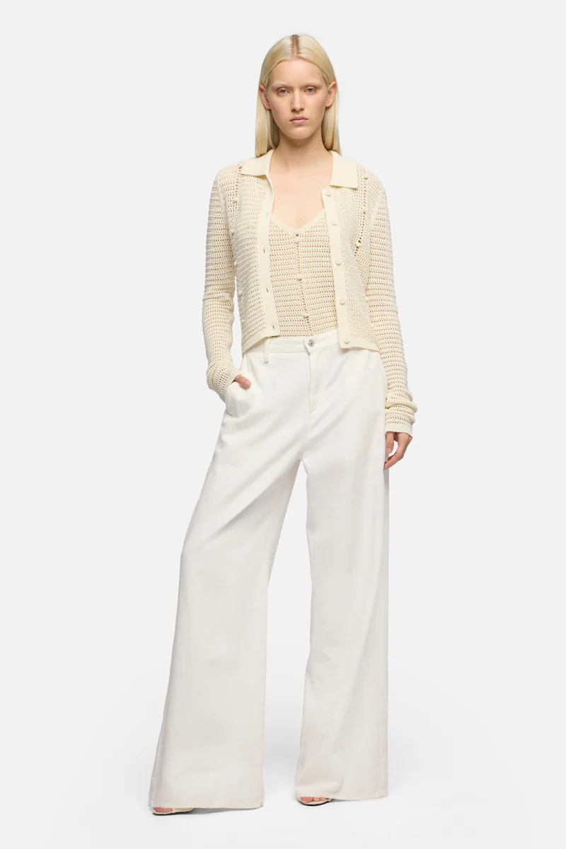 WIDE TROUSER in Denim Linen Ostuni