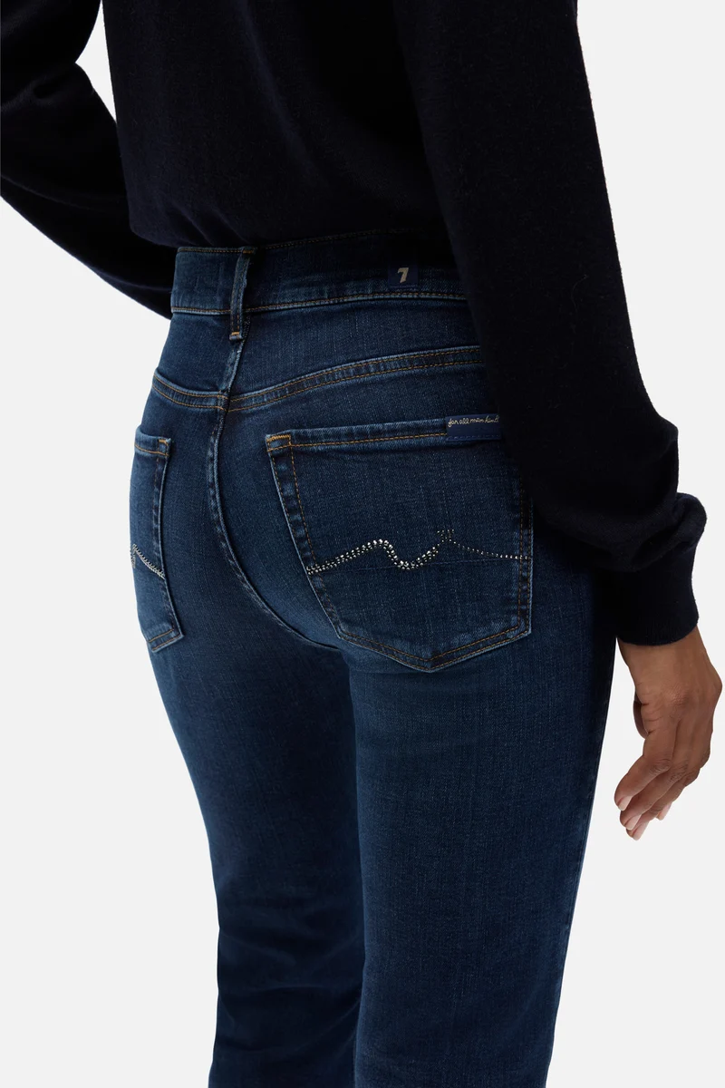 EMBELLISHED POCKET BOOTCUT in Slim Illusion Midnight Fade
