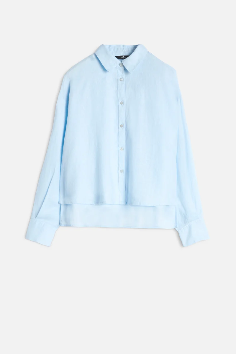 CROPPED SHIRT Linen Cielo