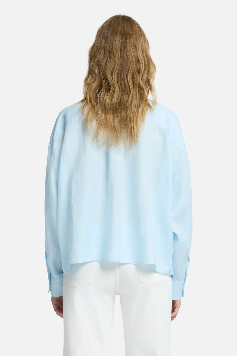 CROPPED SHIRT Linen Cielo