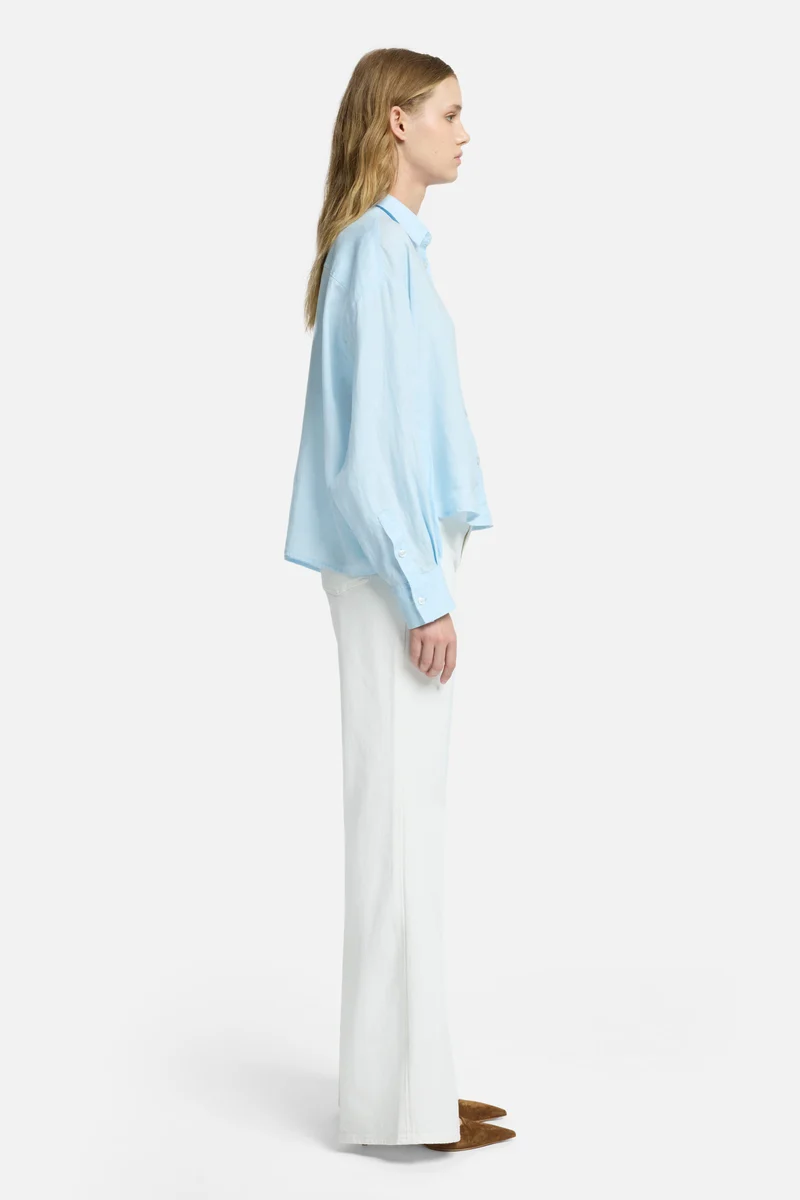 CROPPED SHIRT Linen Cielo