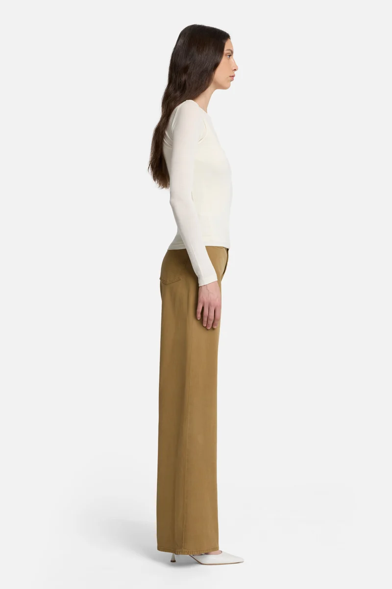 DOUBLE LAYER LONG SLEEVE TOP Rib Solitary Star