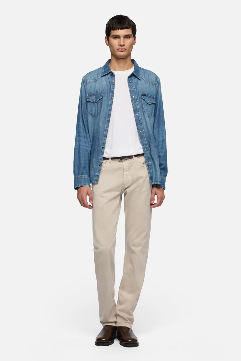 DENIM WESTERN SHIRT in Border