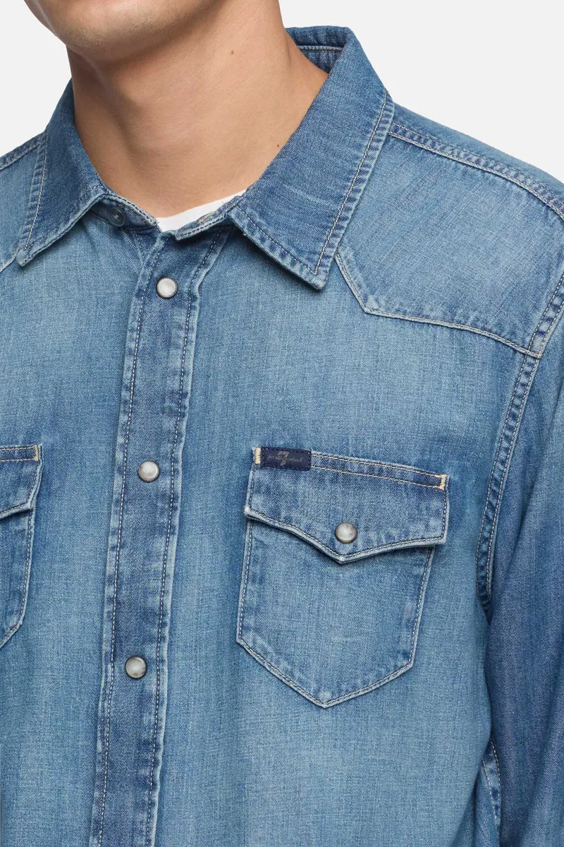 DENIM WESTERN SHIRT in Border