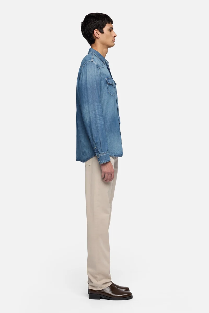DENIM WESTERN SHIRT in Border