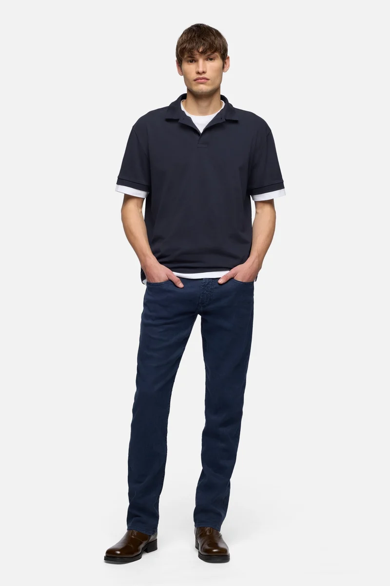 THE STRAIGHT in Denim Linen Ocean
