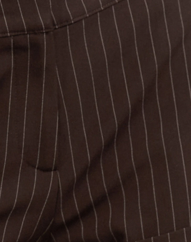 Wiluta Shorts in Tailoring Dunkelbraun Nadelstreifen