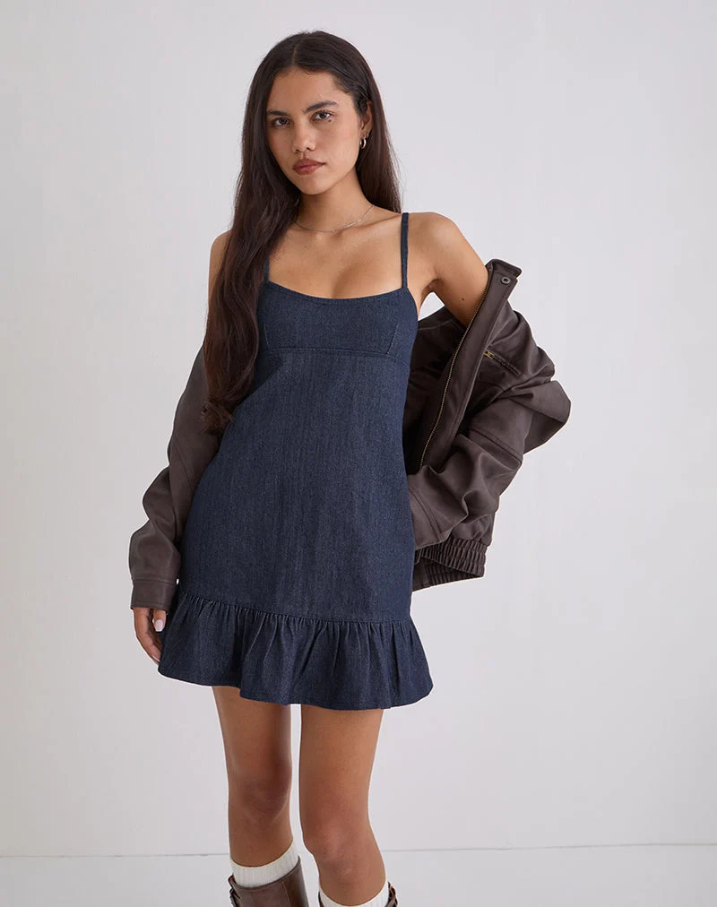 Pamina Minikleid aus Denim Indigo