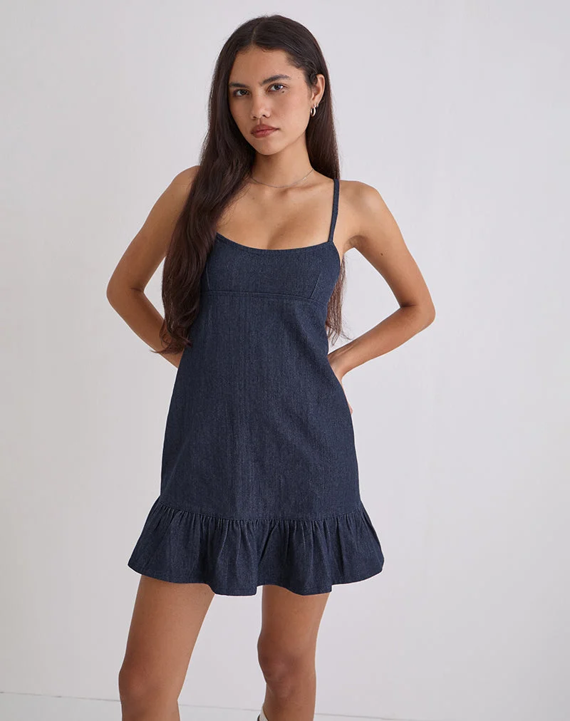 Pamina Minikleid aus Denim Indigo