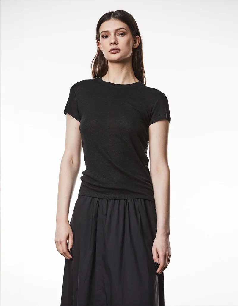 Leinen-Mix T-Shirt