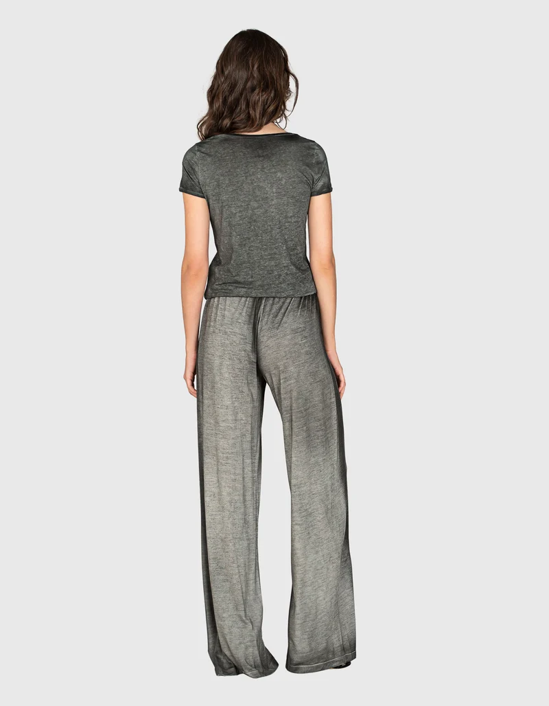 Wide-Leg Hose mit elastischem Bund