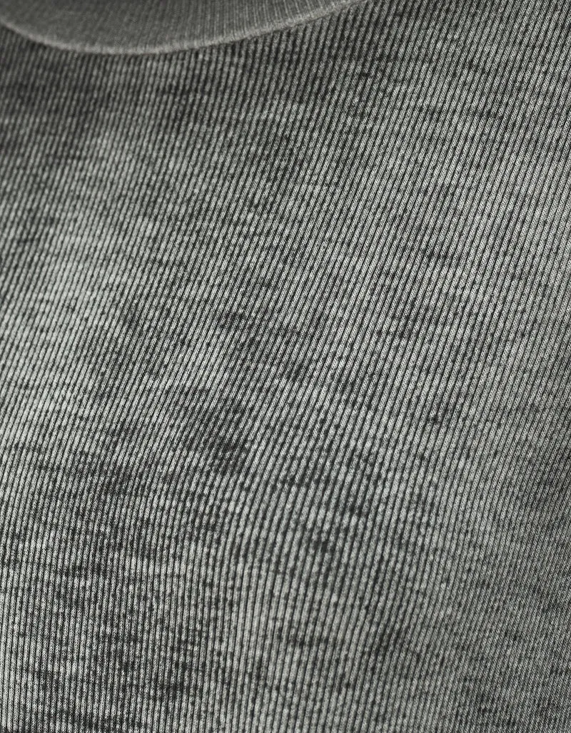 Feinripp-Longsleeve mit Seiden-Anteil