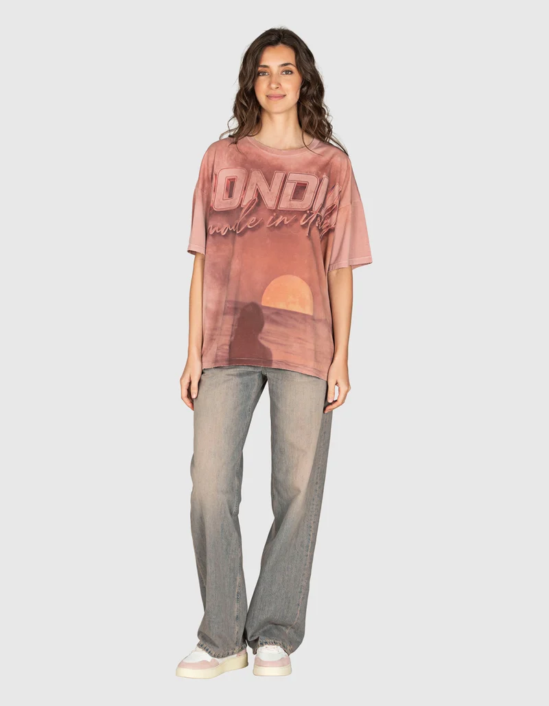 Bedrucktes Washed-Out T-Shirt