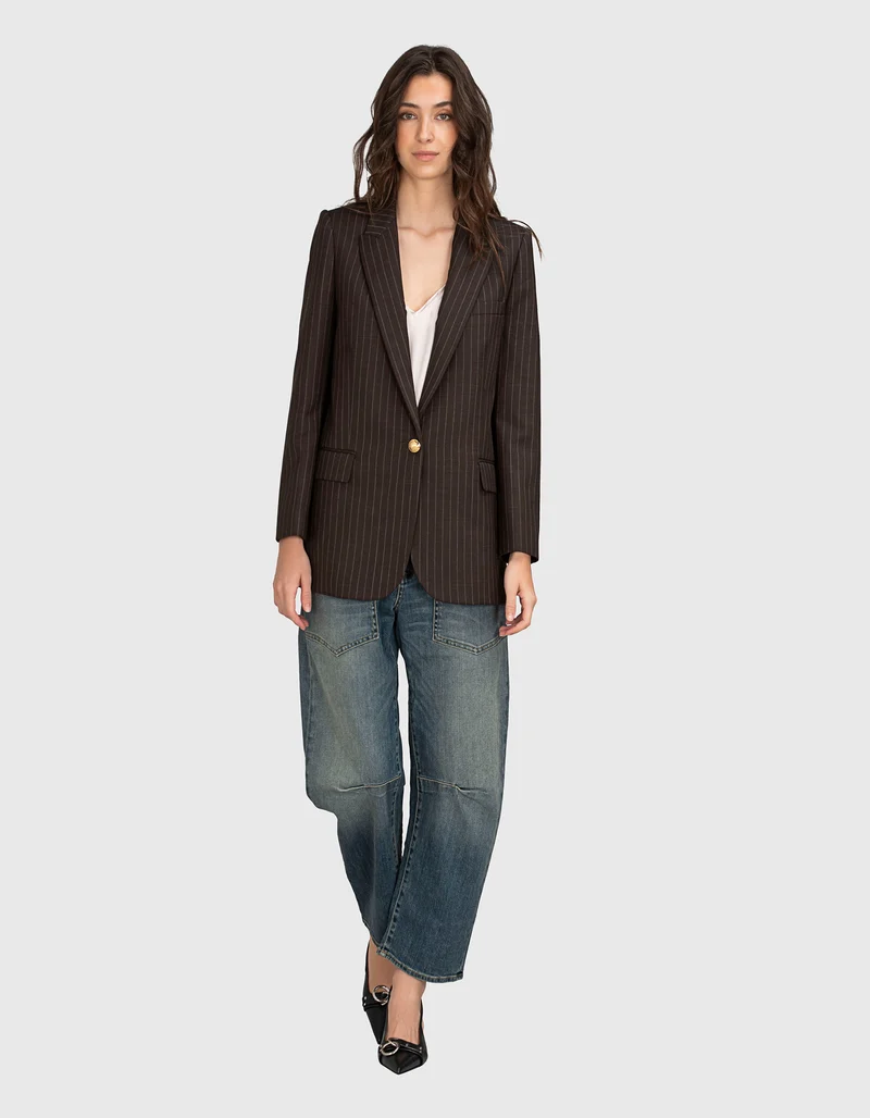 Woll-Blazer Diane mit Nadelstreifen