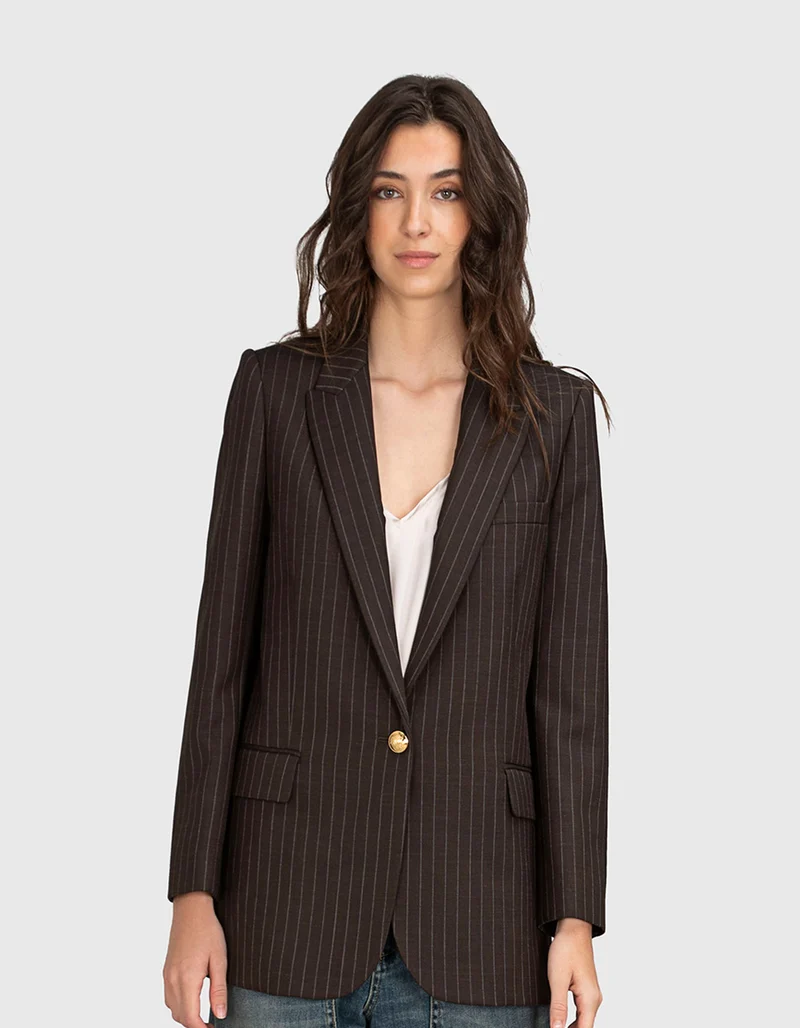 Woll-Blazer Diane mit Nadelstreifen