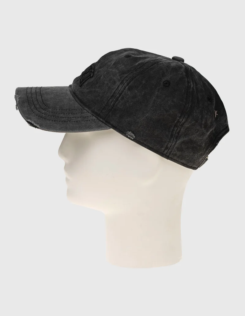 Destroyed Baseball-Cap mit Logo-Stickerei
