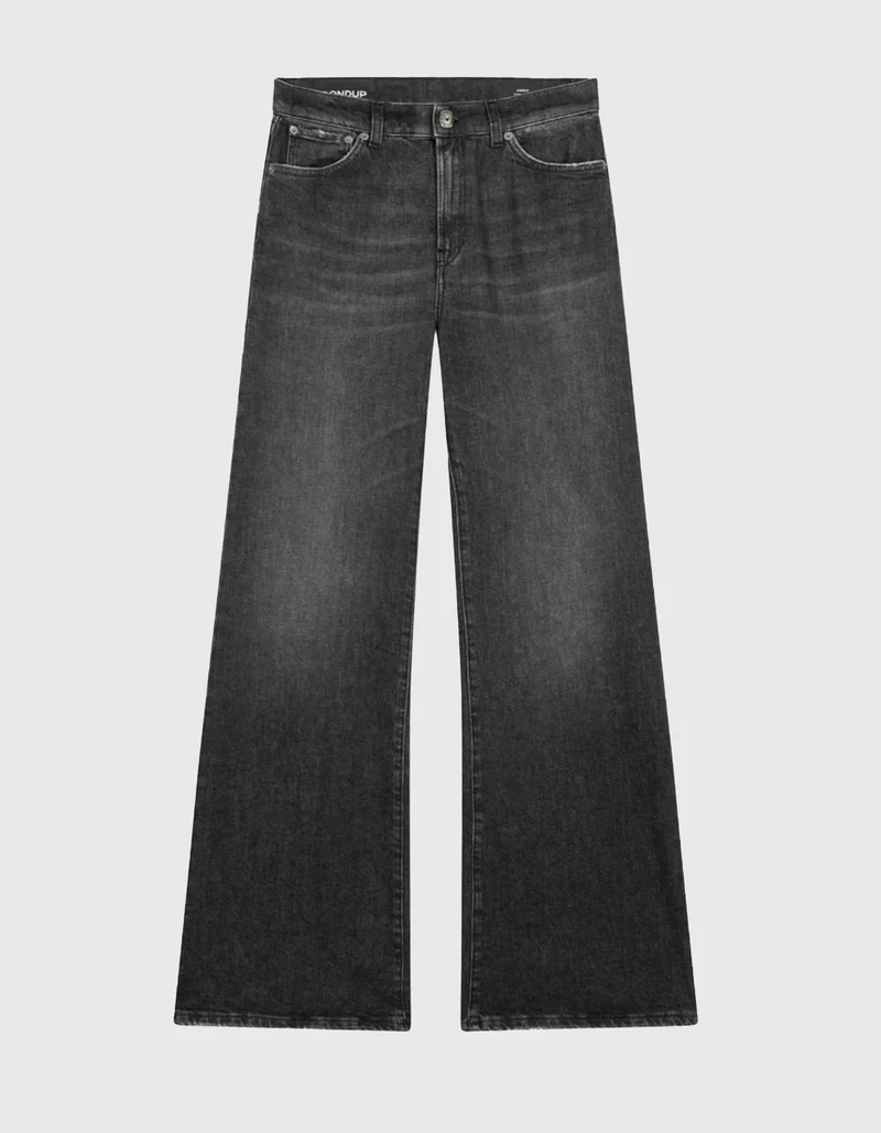 Washed Out Wide-Leg Jeans