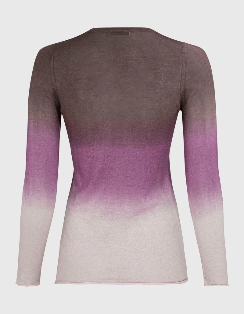 Kaschmir-Longsleeve in Batik-Optik