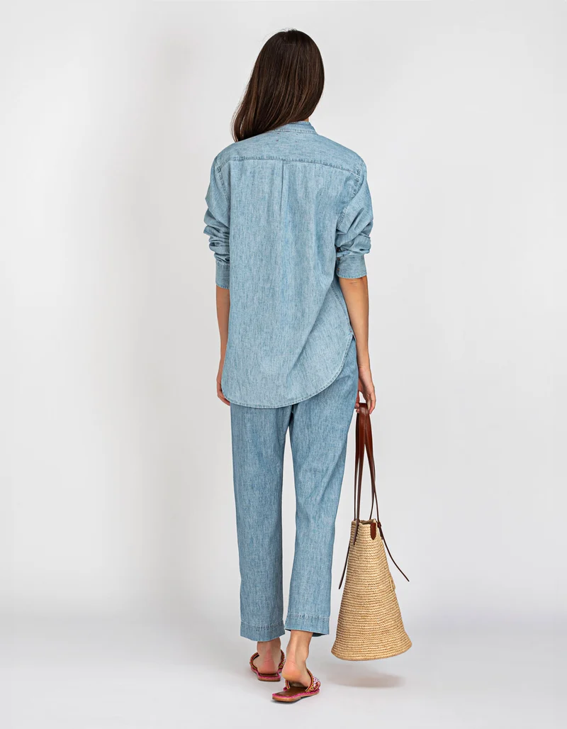 Washed-Out Jeanshose Draper mit elastischem Bund