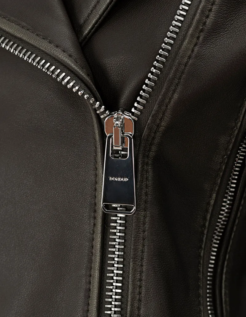 Leder-Jacke im Biker-Stil
