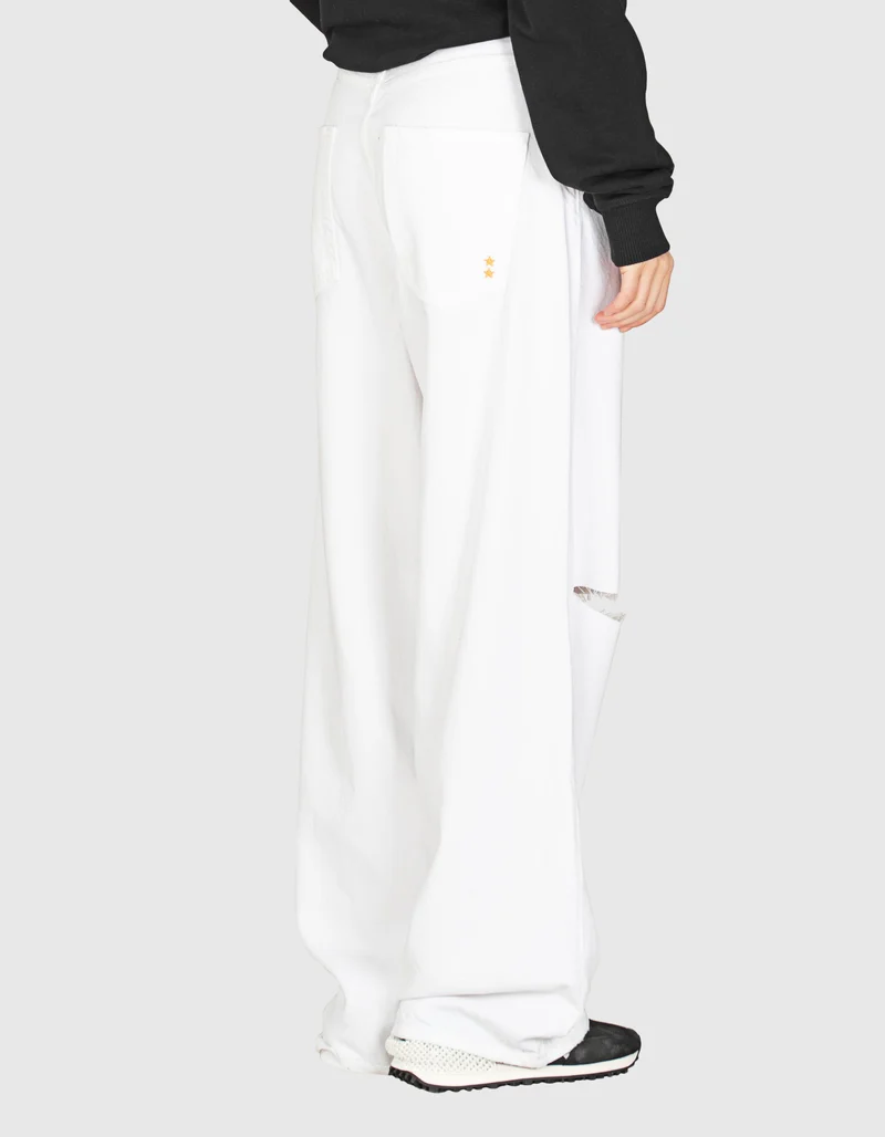 Destroyed Wide-Leg Jeans Poppy