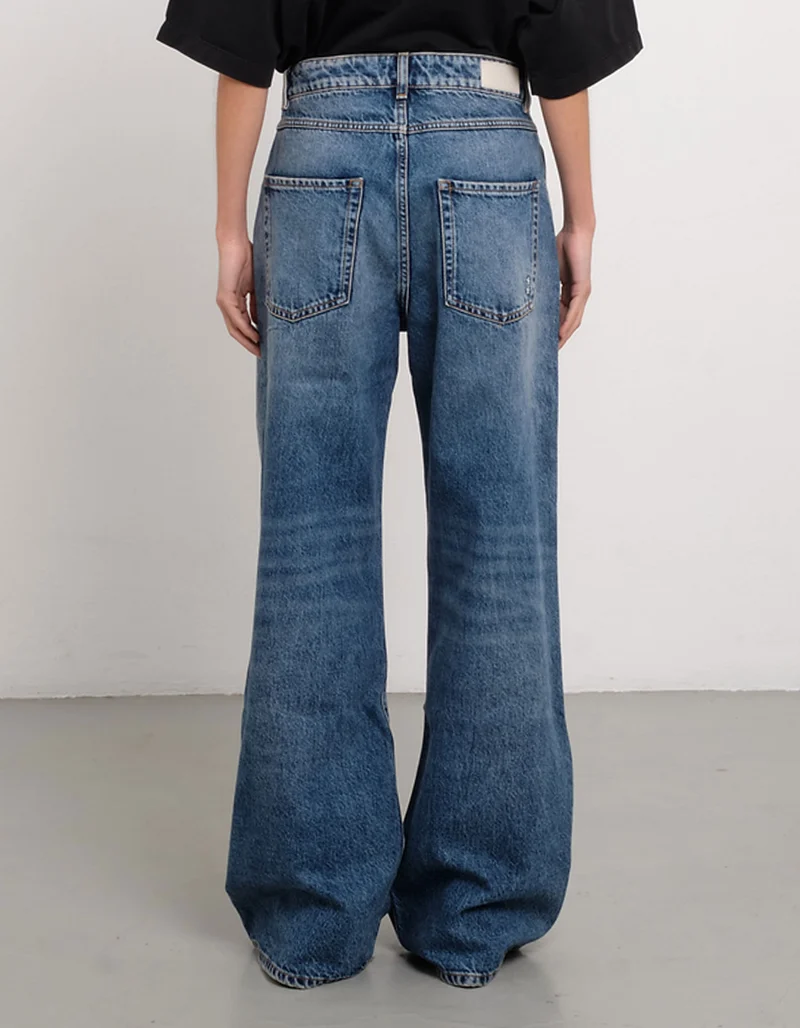 Washed-Out Wide-Leg Jeans Debby