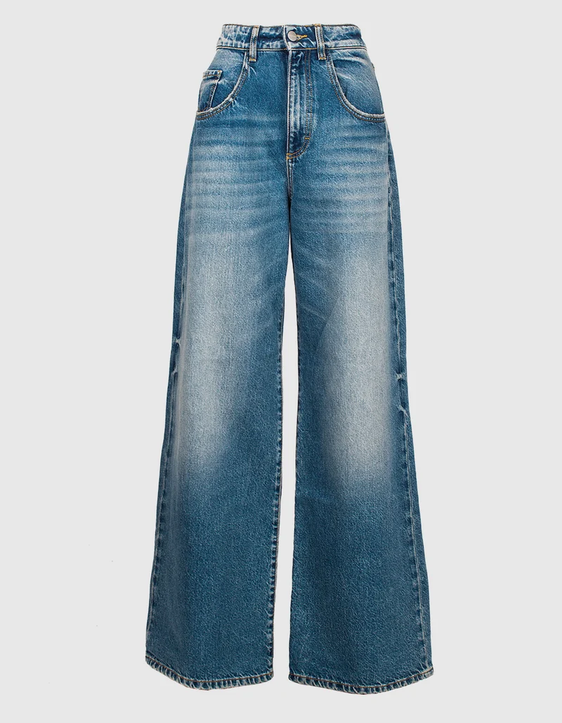 Washed-Out Wide-Leg Jeans Debby