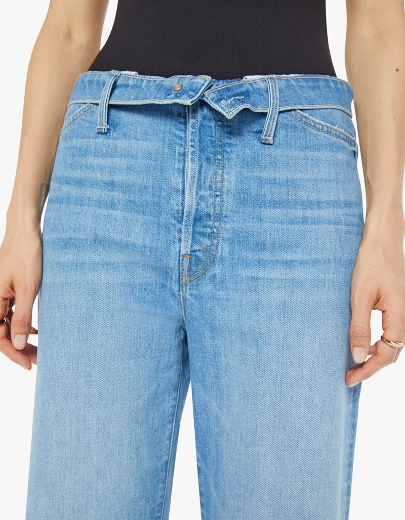 Wide-Leg Jeans mit Bundumschlag