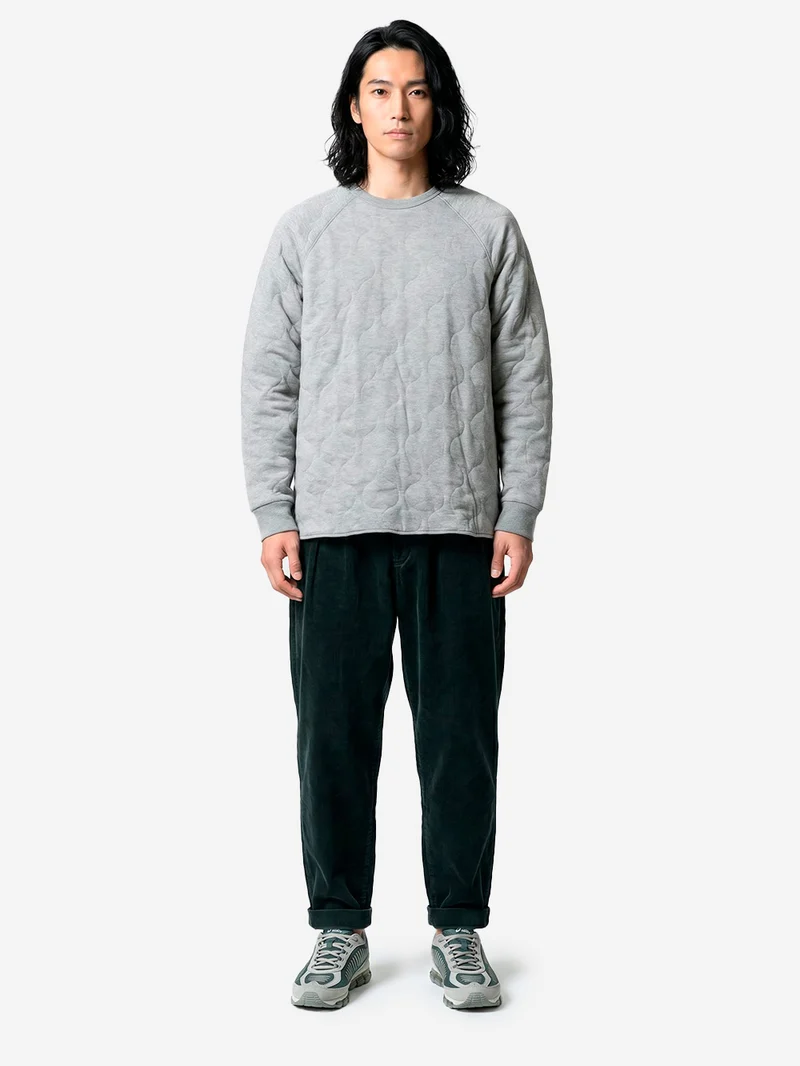 Pantaloni antracite 2 Pleats Tapered Corduroy