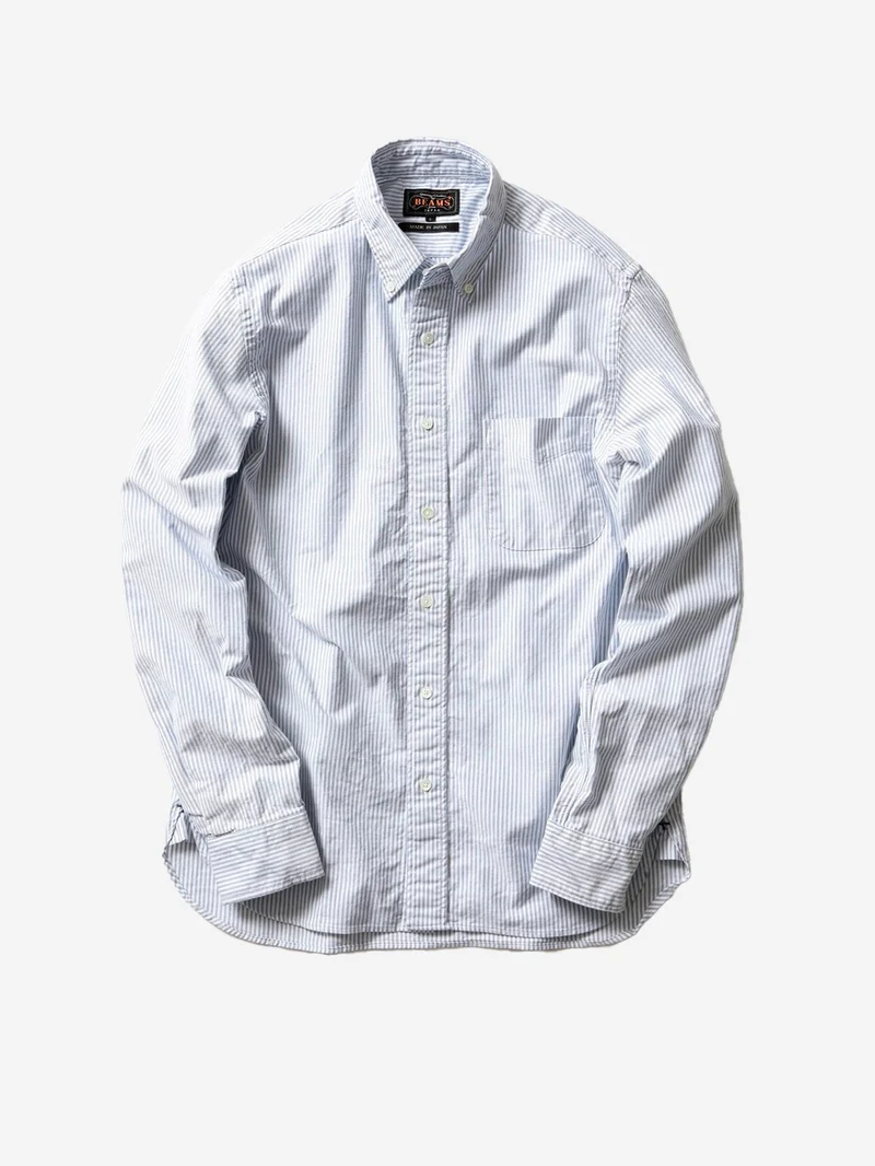Camicia Button-Down Oxford a righe blu